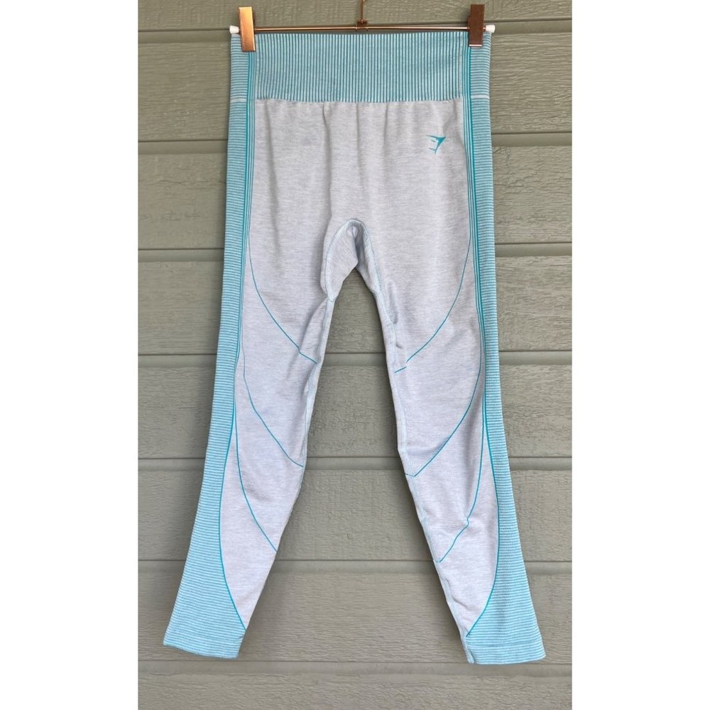 Gymshark Womens Contouring Leggings Size Large Grey Blue High Waisted